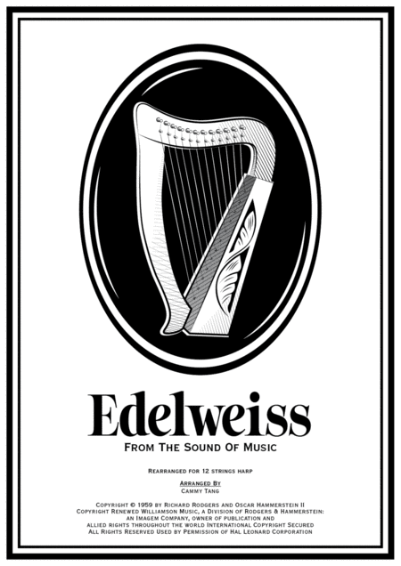 Free Sheet Music Edelweiss 12 Strings Harp