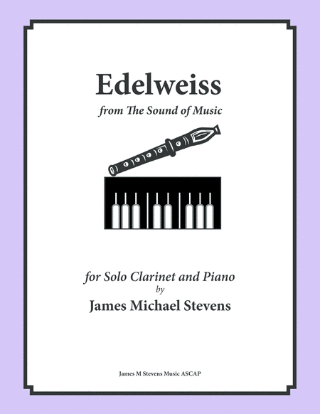 Free Sheet Music Edelweiss Clarinet Piano