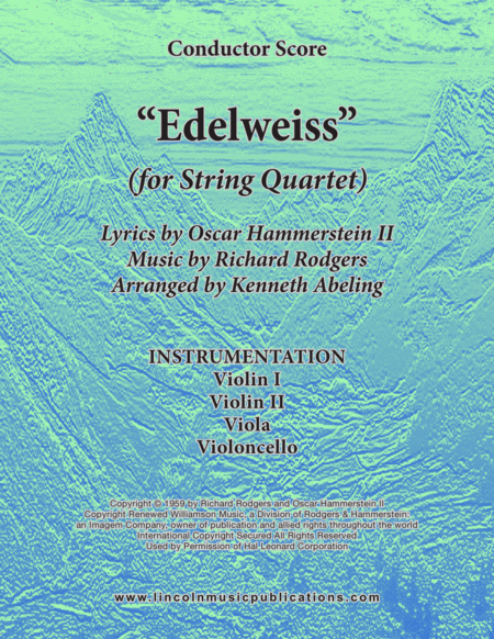 Edelweiss For String Quartet Sheet Music