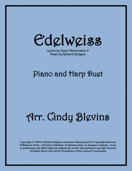 Free Sheet Music Edelweiss Piano And Harp Duet