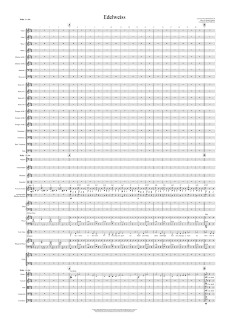 Free Sheet Music Edelweiss Voice And Pops Orchestra Key Of G