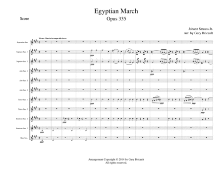 Free Sheet Music Egyptian March Opus 335