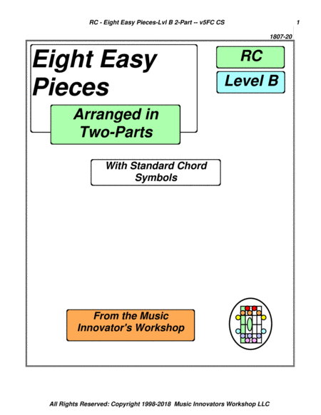 Eight Easy Pieces Series 5fc Key Map Tablature Sheet Music