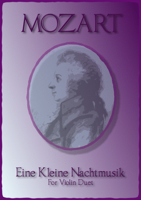 Free Sheet Music Eine Kleine Nachtmusik Allegro By W A Mozart Duet For Two Violins