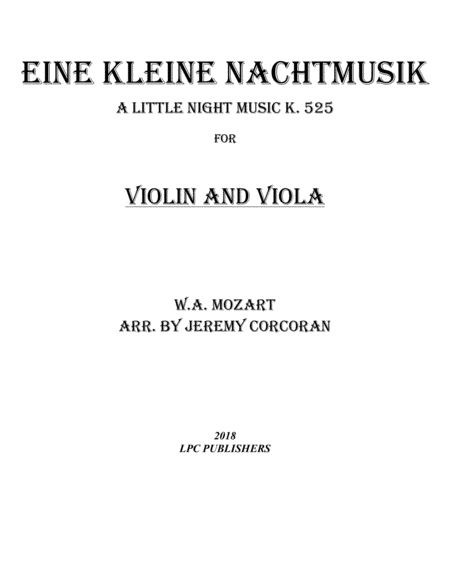 Eine Kleine Nachtmusik For Trumpet And Trombone Sheet Music