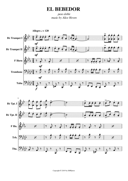 Free Sheet Music El Bebedor