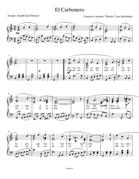 El Carbonero Sheet Music