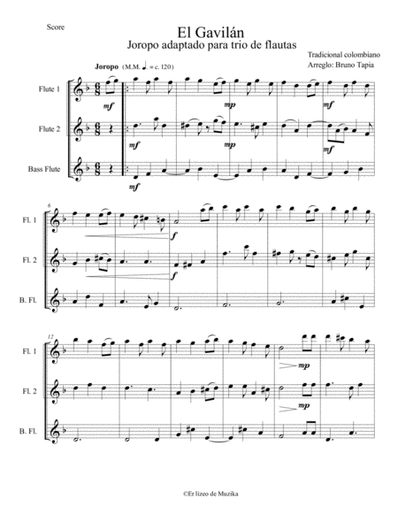 Free Sheet Music El Gaviln