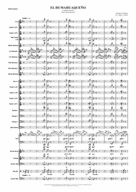 El Humahuaqueo Danza Tipica Indocriolla Edmundo P Zaldivar Sheet Music