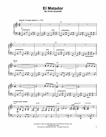 El Matador Sheet Music