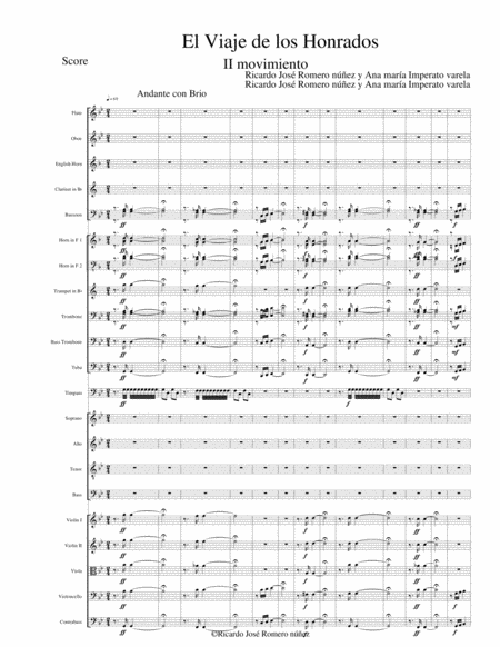 Free Sheet Music El Viaje De Los Honrados Ii Movimiento