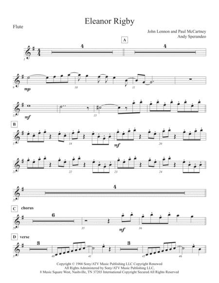 Eleanor Rigby Flute Part Sheet Music