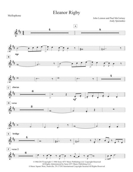 Eleanor Rigby Mellophone Part Sheet Music