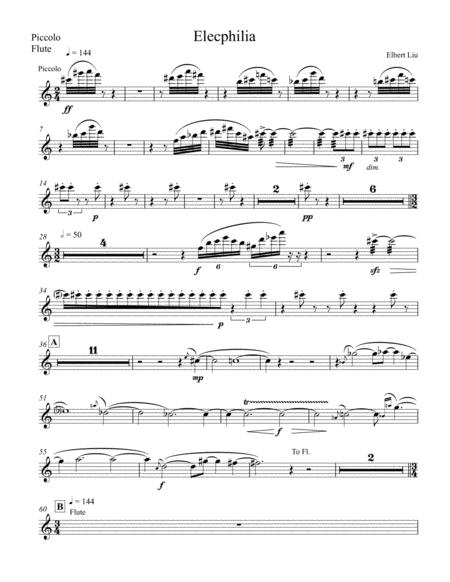 Elecphilia For Flute Clarinet Violin And Cello Instrumental Parts Sheet Music