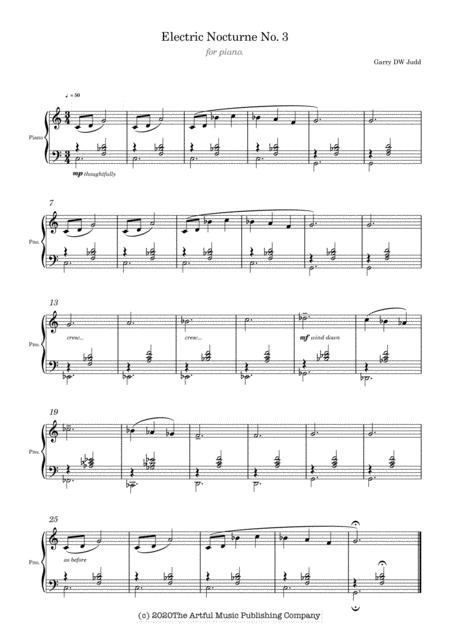 Free Sheet Music Electric Nocturne No 3