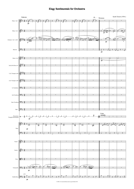 Free Sheet Music Elegy Sentimentale For Orchestra