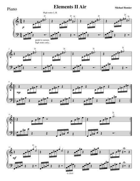 Elements Suite For Violin And Piano 2nd Mvnt Air Sheet Music