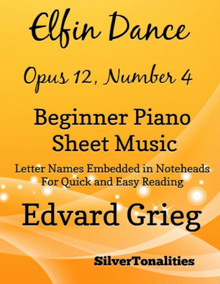 Free Sheet Music Elfin Dance Opus 12 Number 4 Beginner Piano Sheet Music