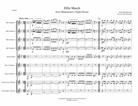 Elfin March From Midsummers Night Dream Sheet Music