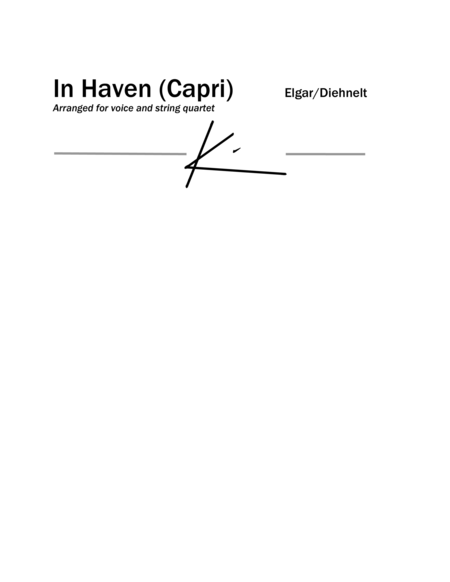 Elgar In Haven Capri From Sea Pictures Sheet Music