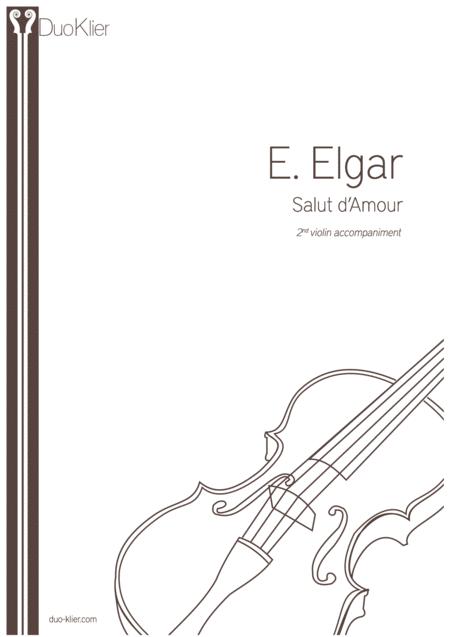 Elgar Salut D Amour E Major 2nd Violin Accompaniment Sheet Music