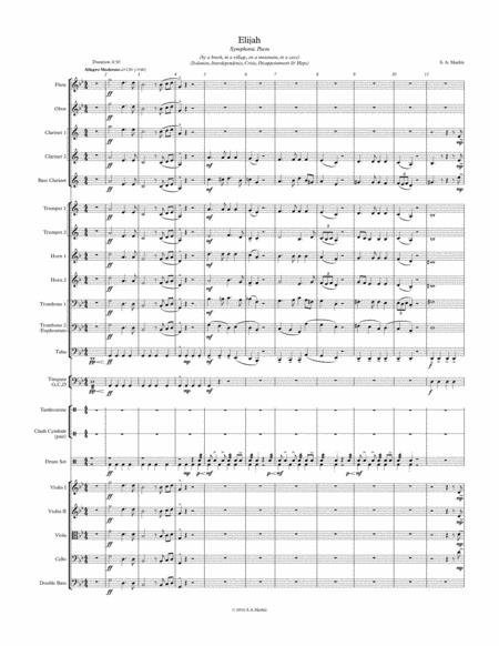 Free Sheet Music Elijah Symphonic Poem For Orchestra
