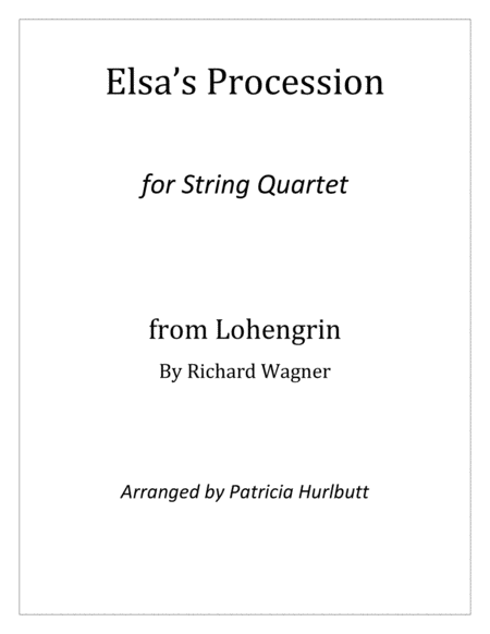 Elsas Procession From Lohengrin Sheet Music