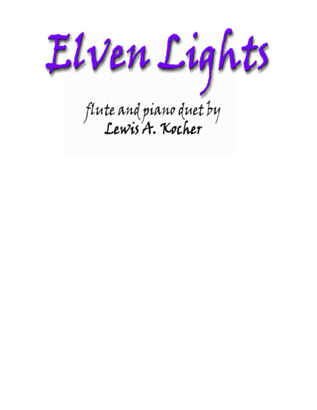 Free Sheet Music Elven Lights