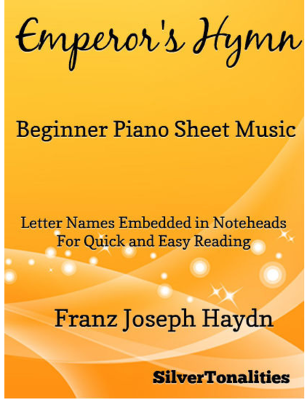 Emperors Hymn Beginner Piano Sheet Music Sheet Music