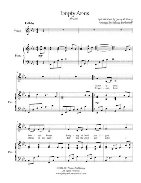Free Sheet Music Empty Arms