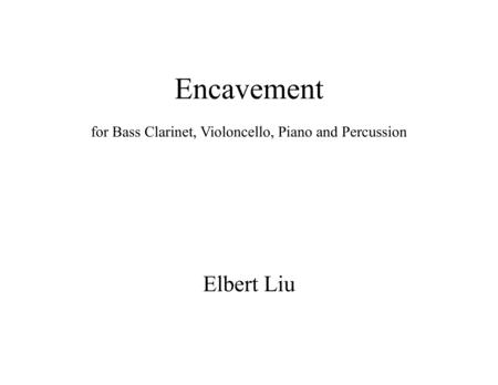 Encavement For Bass Clarinet Cello Piano And Percussion Full Score Sheet Music