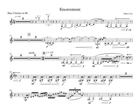 Free Sheet Music Encavement For Bass Clarinet Cello Piano And Percussion Instrumental Parts