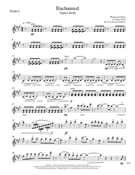 Free Sheet Music Enchanted String Quartet