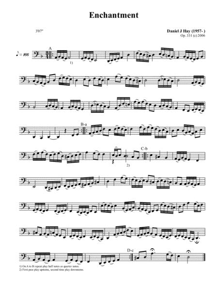 Free Sheet Music Enchantment Bass Solo