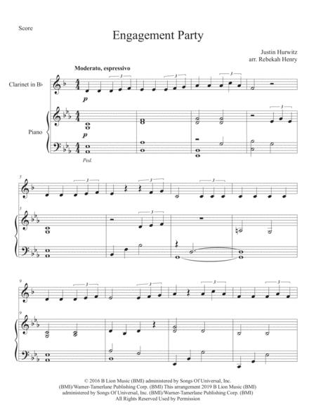 Free Sheet Music Engagement Party Clarinet And Piano