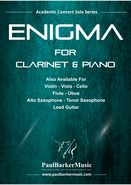 Free Sheet Music Enigma Clarinet Piano Score Parts