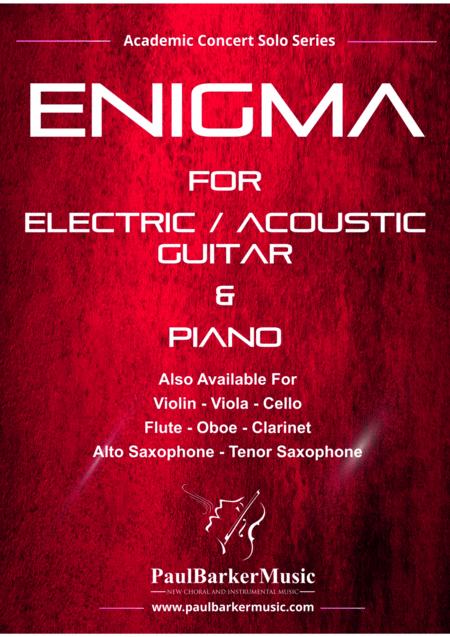 Enigma Electric Guitar Piano Score Parts Sheet Music