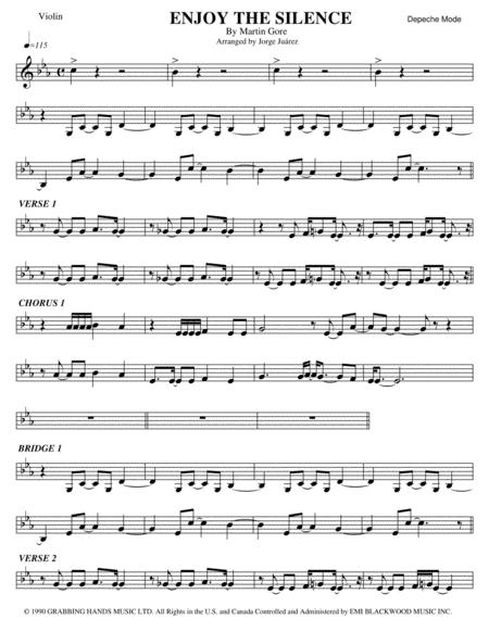 Enjoy The Silence Violin Sheet Music