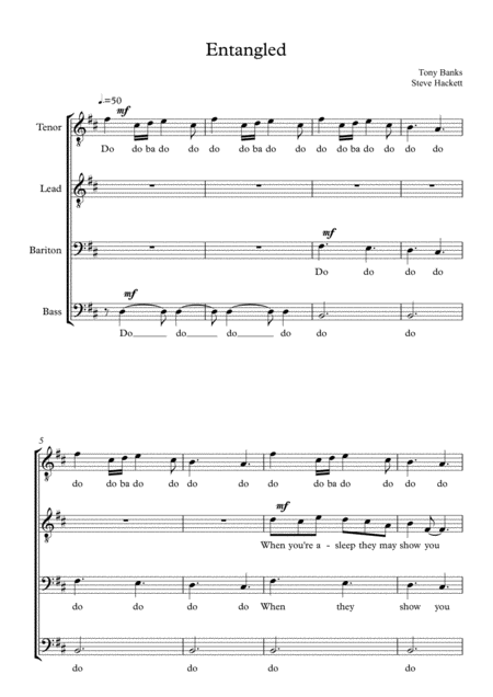 Entangled Sheet Music