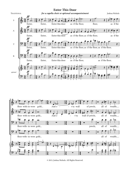 Enter This Door Sheet Music