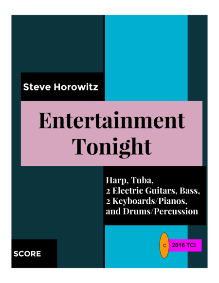 Entertainment Tonight For Harp And 7 Players Sheet Music