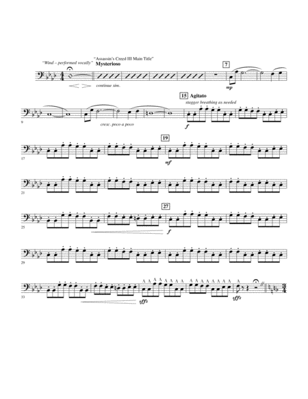 Epic Gaming Themes Baritone B C Sheet Music