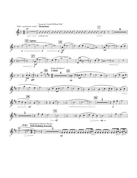 Epic Gaming Themes Eb Alto Saxophone 1 Sheet Music