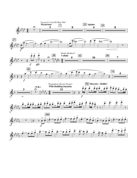 Epic Gaming Themes Piccolo Sheet Music