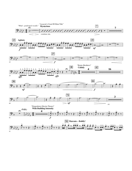 Epic Gaming Themes Trombone 2 Sheet Music