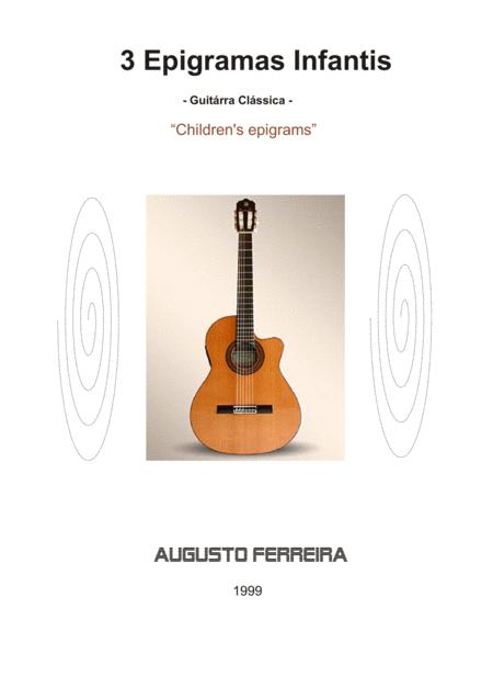 Free Sheet Music Epigramas Infantis Classic Guitar Childrens Epigrams