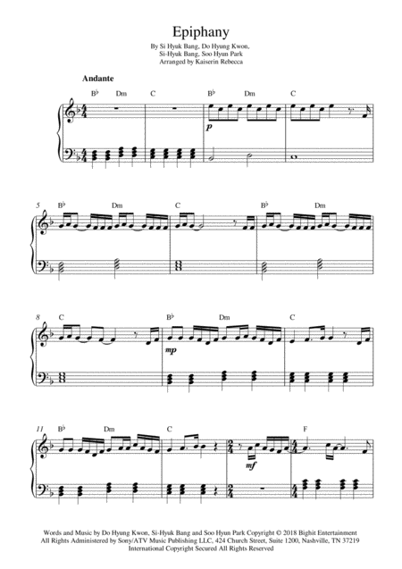 Epiphany Sheet Music