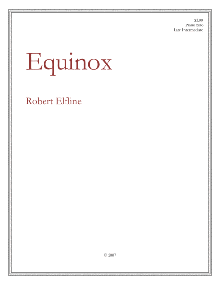 Equinox Sheet Music