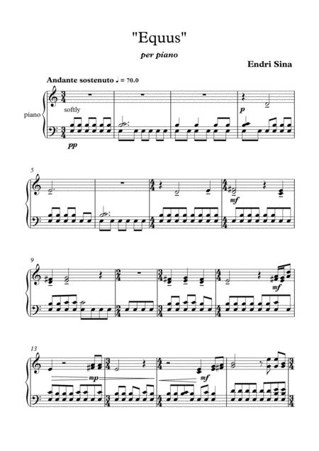 Equus For Piano Solo Sheet Music