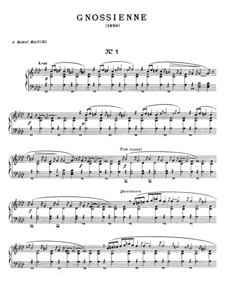 Erik Satie Gymnopdie No 1 No 2 And No 3 Full Original Complete Version Sheet Music